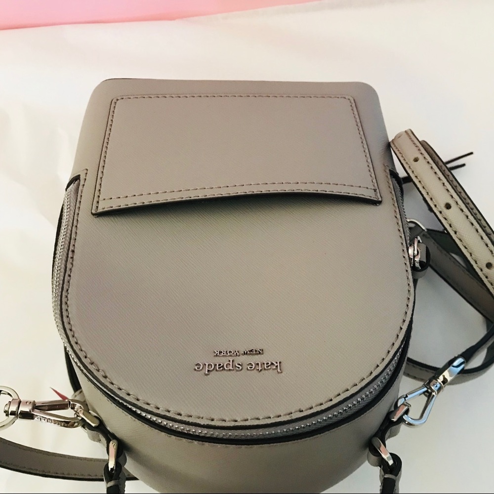 Mini Backpack Kate Spade convertible soft taupe - Picture 6 of 8